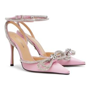 New Mach & Mach Pink Double Bow Heels 37.5